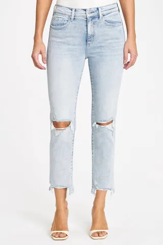 Monroe High Rise Jean in Dune Distressed Wash