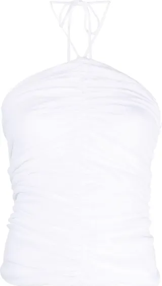 Ruched Halterneck Tube Top