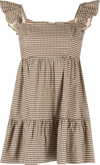 Jeune plaid-check mini dress
