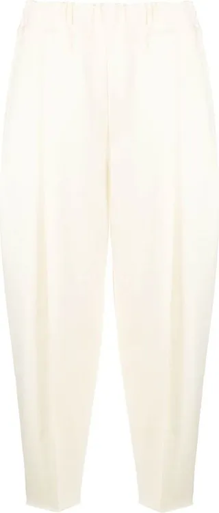 Pleated Cropped Trousers