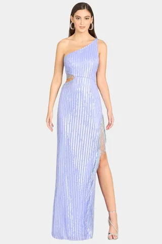 Wendy Beaded Fringe Gown
