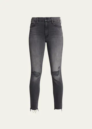 Looker Ankle Fray Distressed Jeans