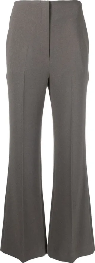 Cropped Kick Flare Trousers