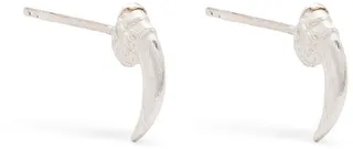 Small Scrimshaw stud earrings
