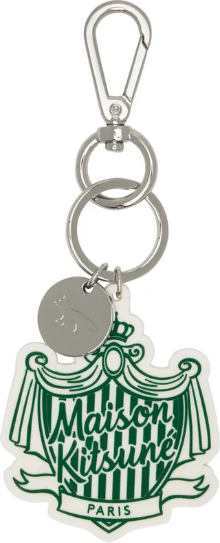 Maison Kitsuné White Crest Keychain