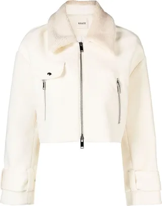 Faux-Shearling Collar Jacket