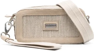Suede-Panelling Crossbody Bag