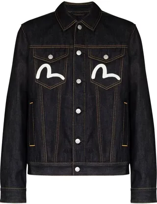Seagull-Print Denim Jacket