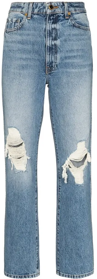 Abigal ripped high-waisted jeans