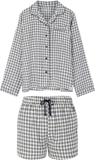 KOMODO - Jim Jam Womens - Gots Organic Cotton Pyjama Shorts Set White