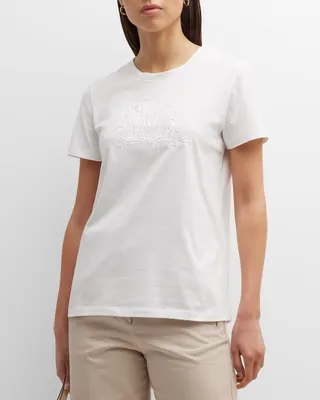 Sacha Monogram Embroidered T-Shirt