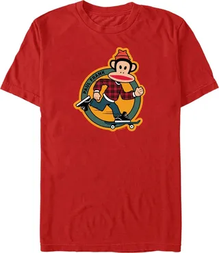 Fifth Sun Men's Paul Frank Skateboard Julius Short Sleeve T-shirt