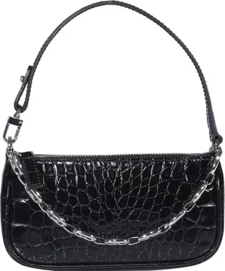 By Far Embossed Zipped Shoulder Bag