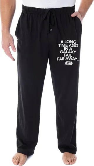 Star Wars Men's A Long Time Ago in a Galaxy Far Far Away Sleep Pajama Pants (XXL) Black