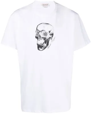 skull-print short-sleeve T-shirt