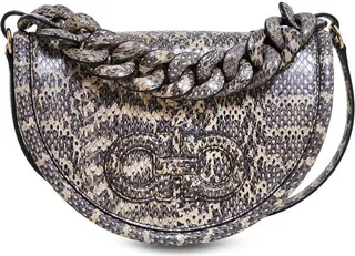 Aura snakeskin-effect tote bag