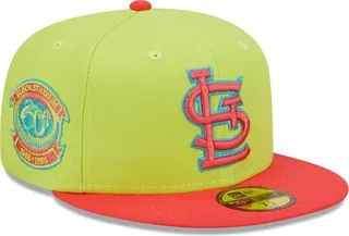 Men's New Era Green and Red St. Louis Cardinals Busch Stadium 30th Anniversary Cyber Highlighter 59FIFTY Fitted Hat