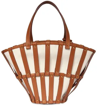 New Panier cotton & leather bag
