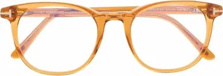 Polished-Effect Square-Frame Glasses