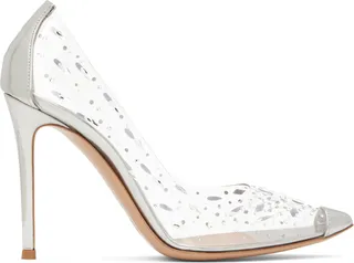 Gianvito Rossi Silver Halley Heels