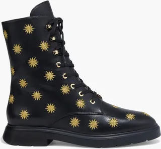 Mckenzee embroidered leather combat boots