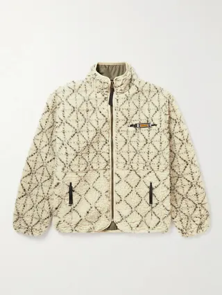 Do-Gi Boa Reversible Printed Fleece and Shell Bomber Jacket