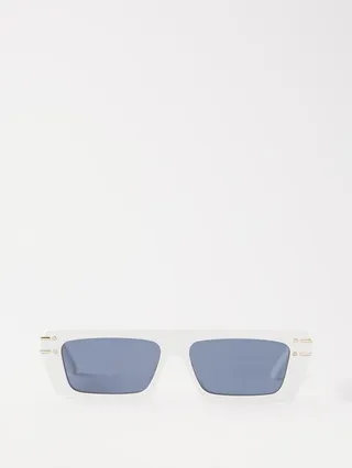 Diorsignature S2u Rectangular Acetate Sunglasses