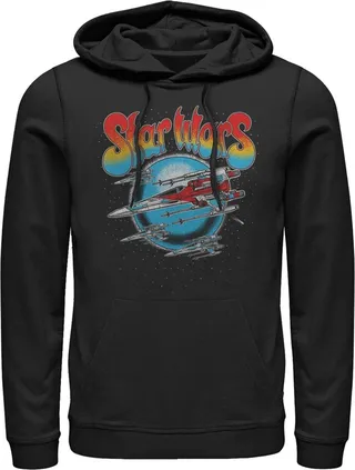 Men's Star Wars: The Rise of Skywalker Groovy Flight Pull Over Hoodie - Black - 3X Large