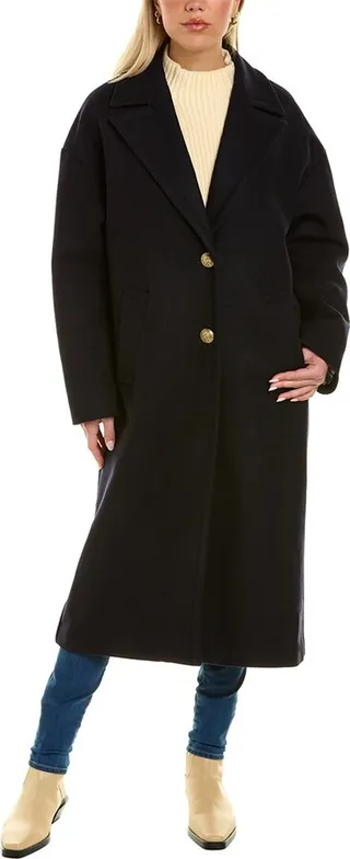 Golden Goose Single-Breasted Wool-Blend Cocoon Coat