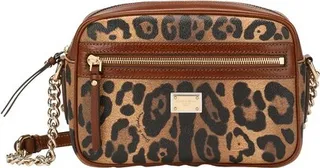 Medium leo-print crossbody bag
