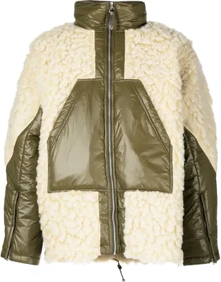 Faux-Shearling Oversize Coat