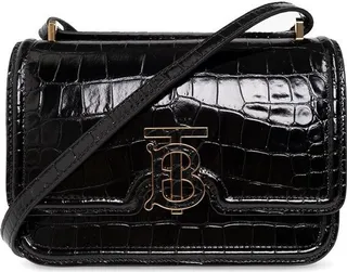 Burberry Logo Plaque Embossed Shoulder Bag