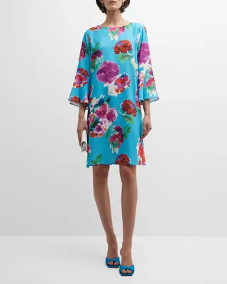 Bella Summer Social Floral-Print Midi Dress