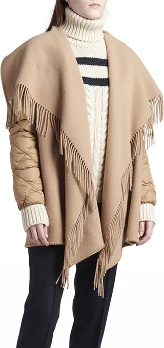 Wool Fringe Cape