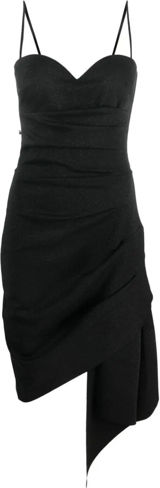 Nilde asymmetric gathered dress