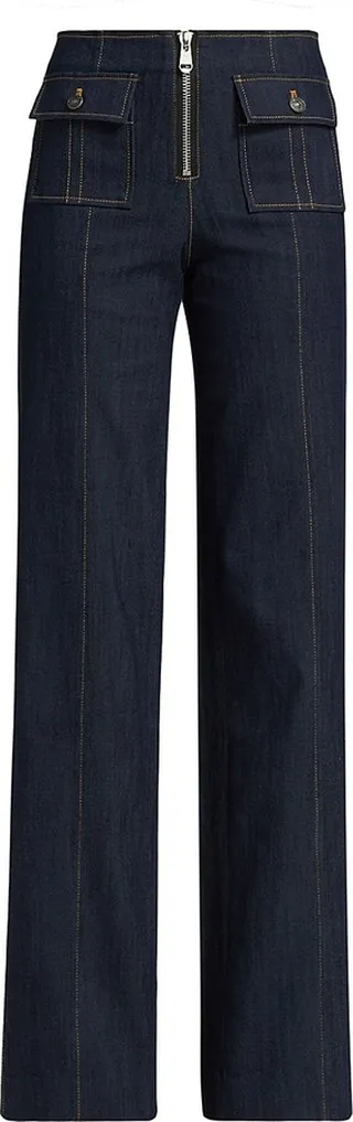 Azure High-Rise Wide-Leg Jeans