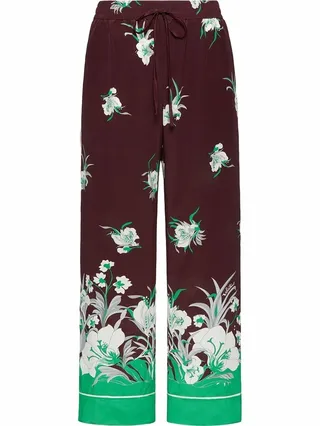 Floral Pattern Palazzo Trousers