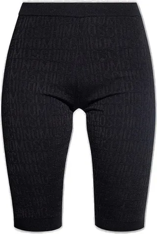 Moschino Monogram Embroidered Knitted Bike Shorts