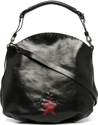 Leather Star-Detail Shoulder Bag