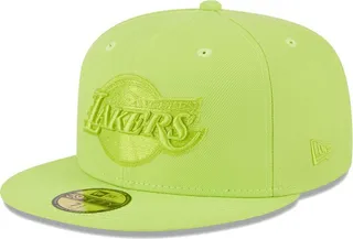 Men's New Era Neon Green Los Angeles Lakers Spring Color Pack 59FIFTY Fitted Hat