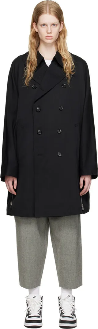 Comme des Garçons Homme Plus Black Double-Breasted Coat