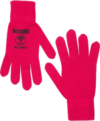 Double Question Mark Wool Gloves