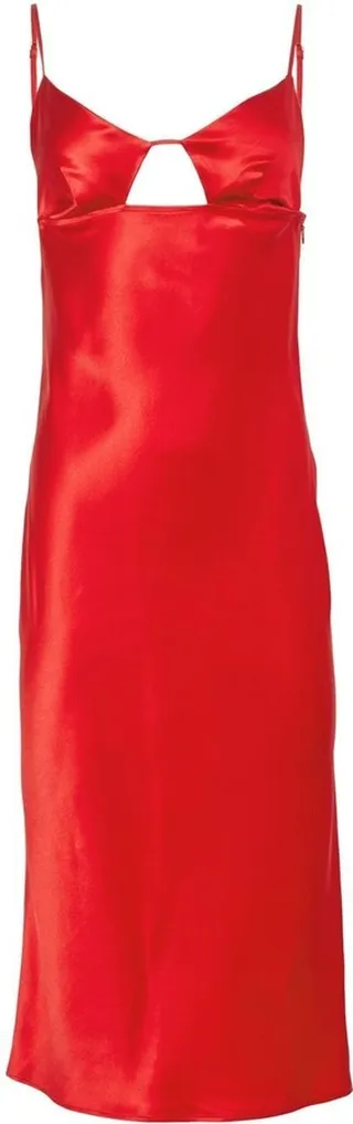 Eco-Luxe keyhole slip dress