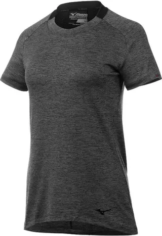 Mizuno Women's Alpha Short Sleeve Running Tee Womens Size Extra Small In Color Black (9090)