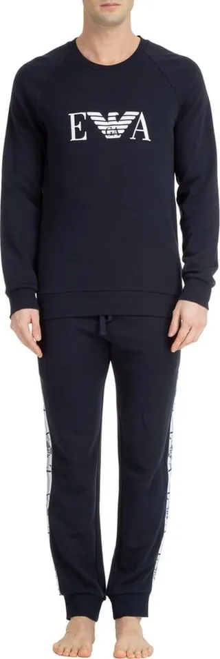 Emporio Armani Logo-Printed Two-Piece Pyjama Set