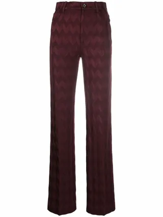 Zigzag Straight-Leg Trousers