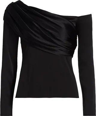 Sharma Draped One-Shoulder Top