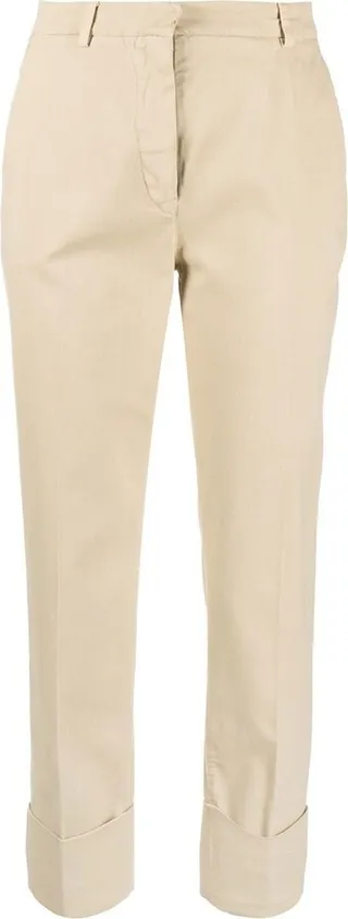 Cropped Cotton-Blend Trousers