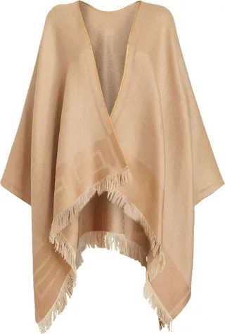 Logo-Print Cape Jacket