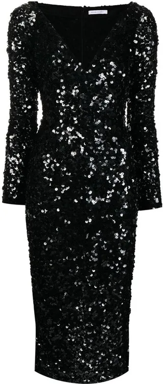 Fluer sequin midi dress